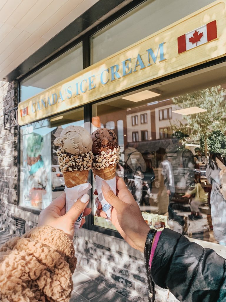 banff downtown cows icecream travel guide