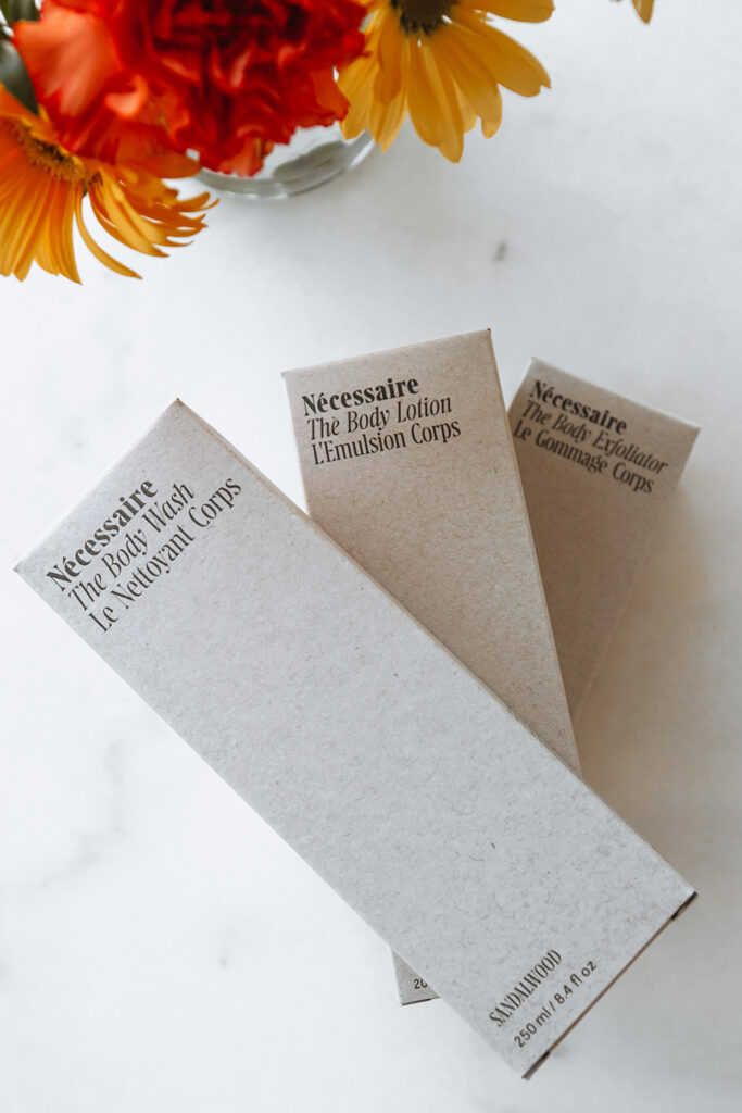 How to use Necessaire Body Wash, Lotion, and Exfoliator Jenny Tran